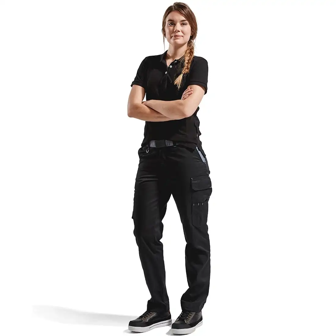 Damen Polo-Shirt "3390" in schwarz, 3XL - Thumbnail 3