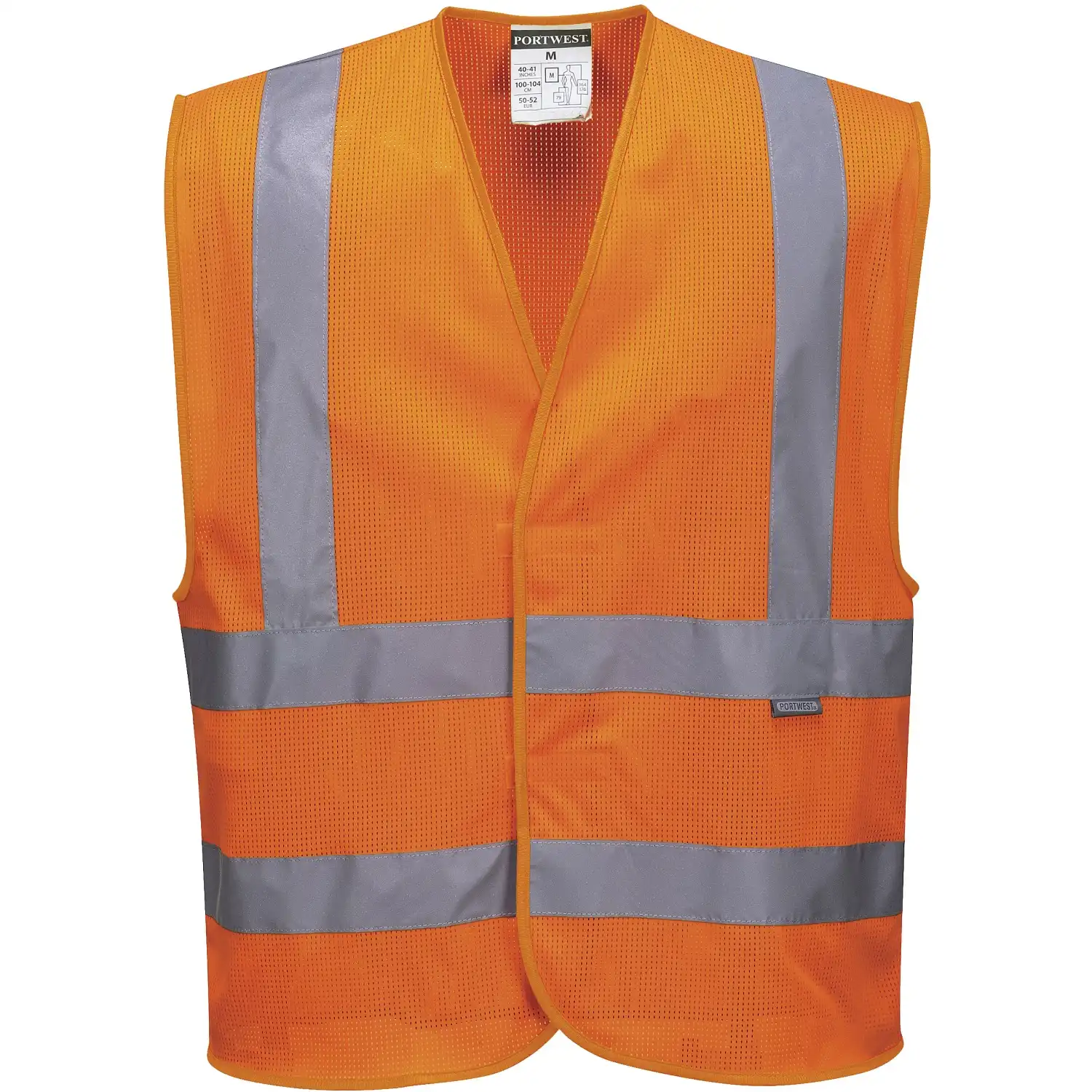 Mesh Warnweste mit Schulterreflex "C370" Kl. 2 in Orange, L/XL - Thumbnail 1