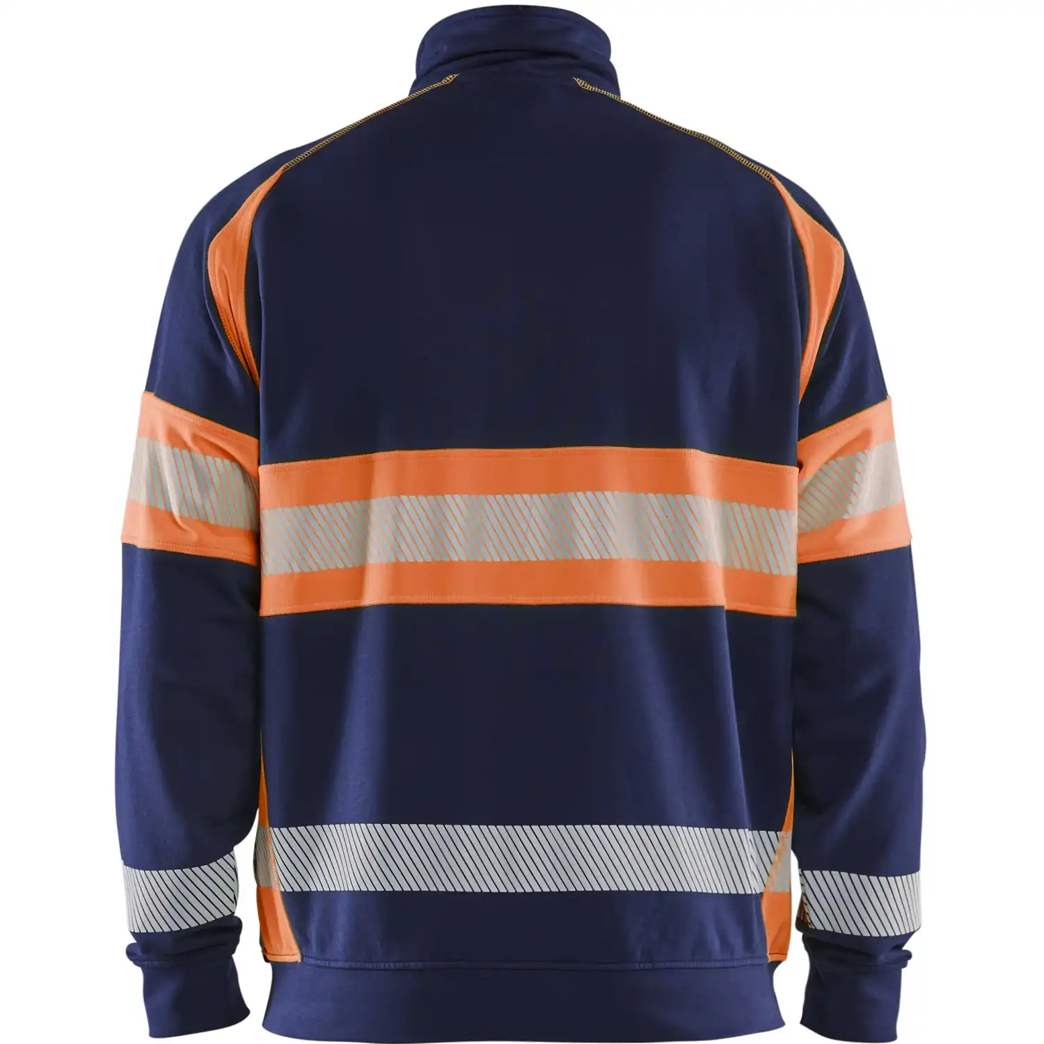 Warnschutz Sweatjacke Kl. 1 "3551" in marine/orange, M - Thumbnail 2