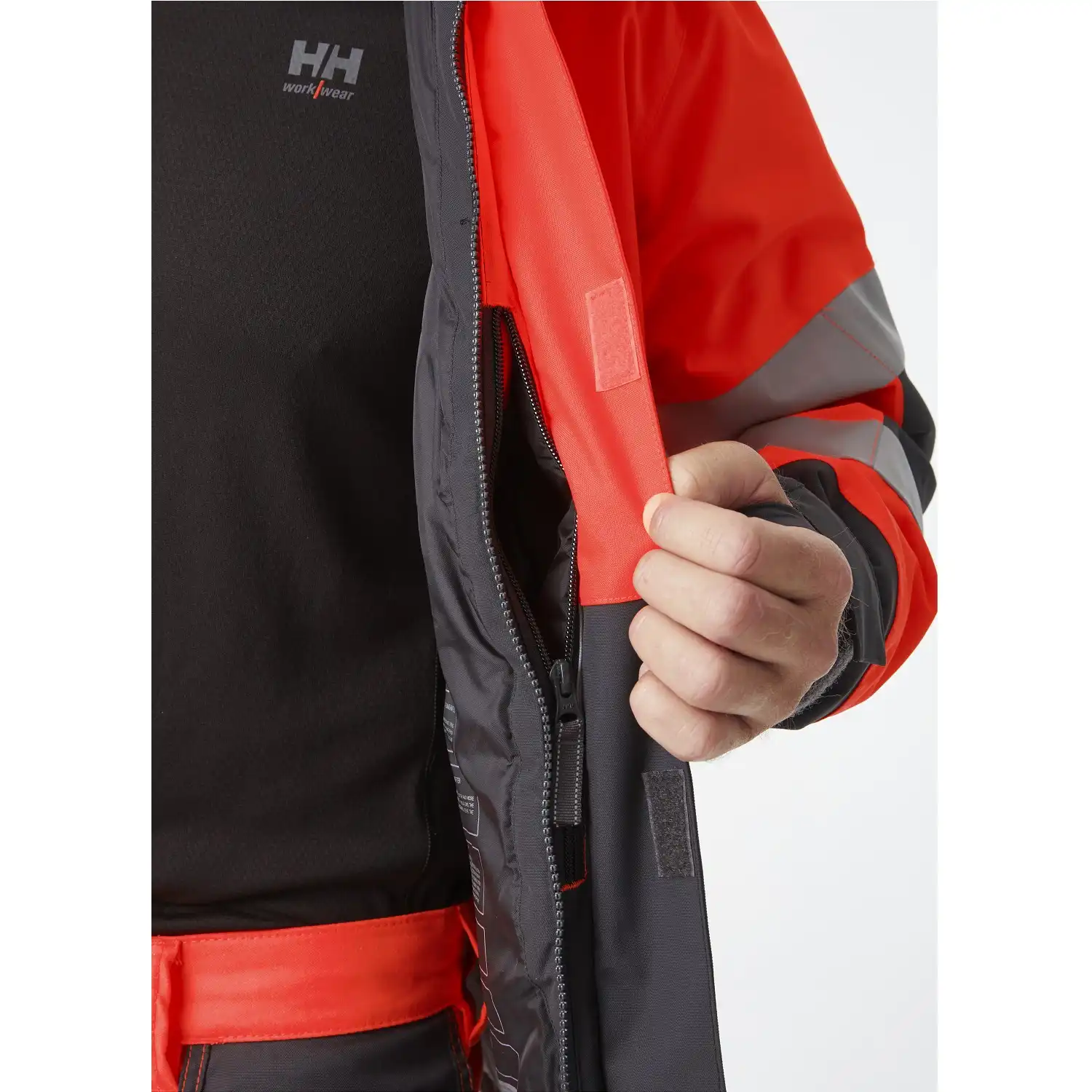 Warnschutz Winterjacke "ALNA 2.0" in rot/schwarz, XS - Thumbnail 5