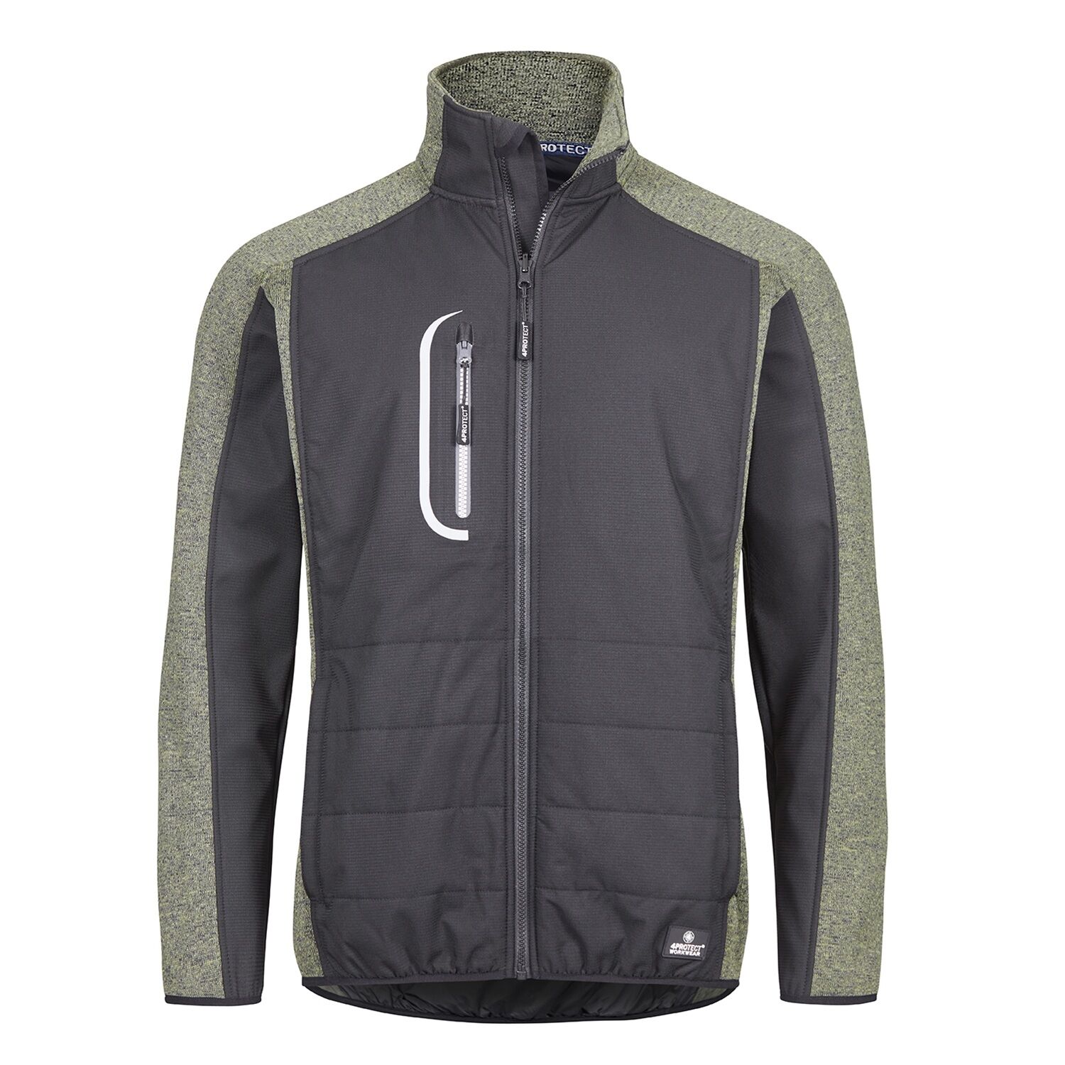 Workwear Hybridjacke in oliv/schwarz, L - Thumbnail 1