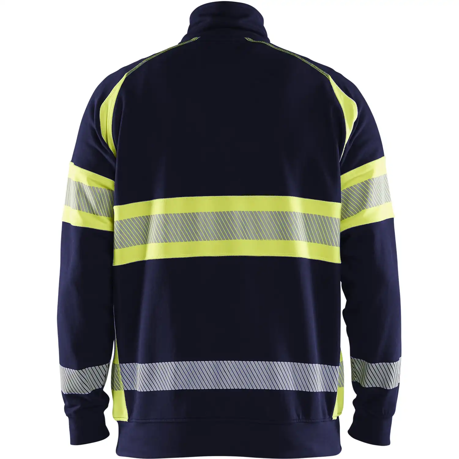 Warnschutz Zip-Sweatshirt Kl. 1 "3553" in marine/gelb, 3XL - Thumbnail 2
