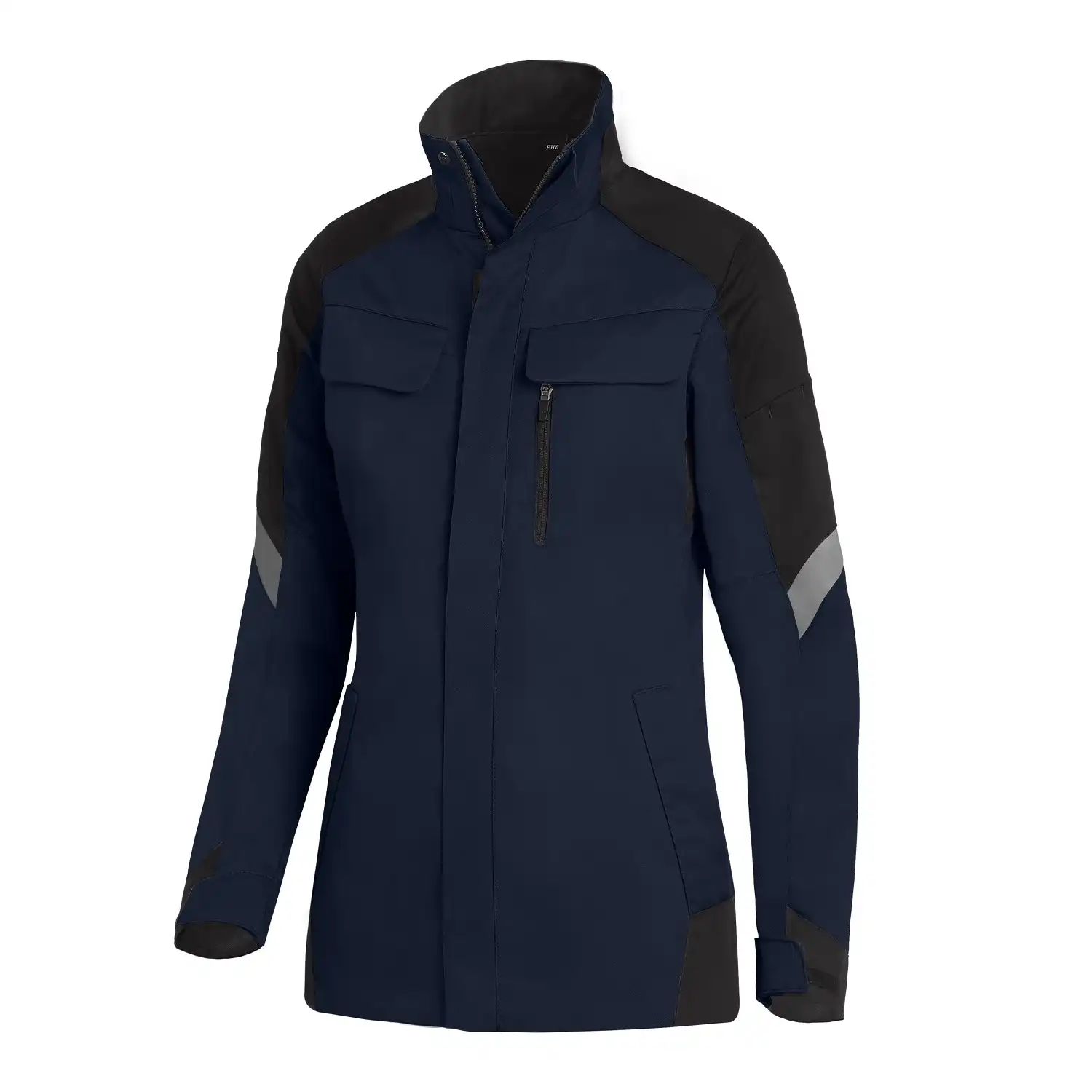 Damen Arbeitsjacke "ANDREA" in marine/schwarz, M - Thumbnail 1