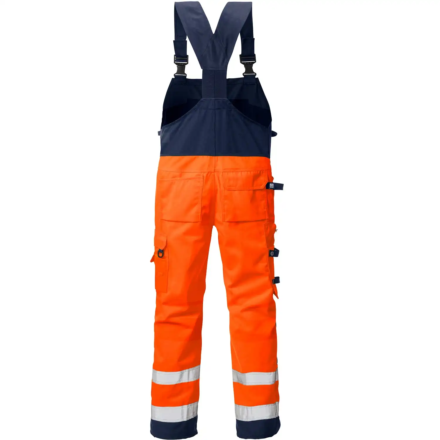 Warnschutz Latzhose "1014 PLU" in orange/marine, C44 - Thumbnail 2