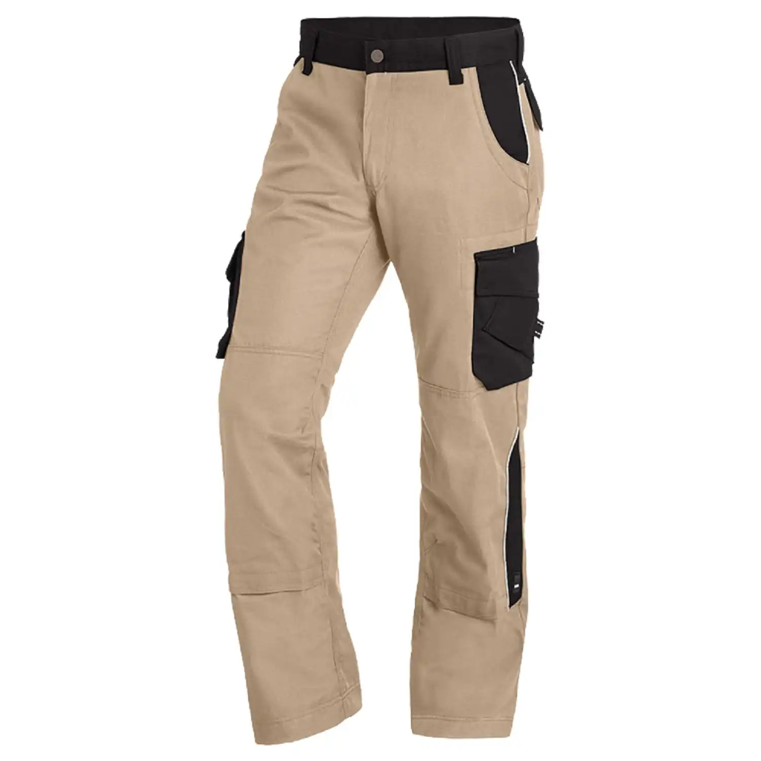 Premium Bundhose BRUNO "Twill 300" in beige/schwarz, 23 - Thumbnail 1