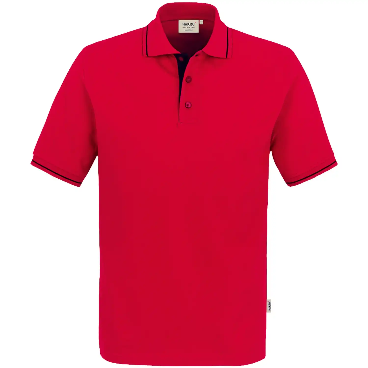 Contrast Polo-Shirt "Casual" 803 in Rot, L - Bild 1