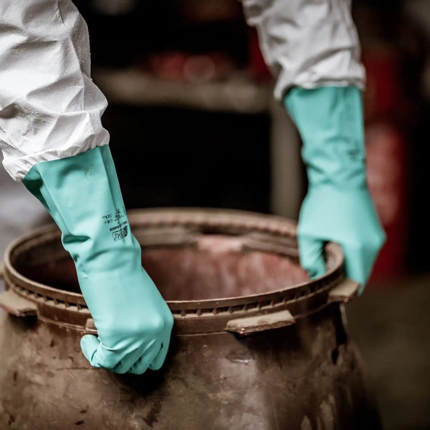 Nitril Chemieschutzhandschuhe GREEN BARRIER "3450" in 9 (L) - Thumbnail 2