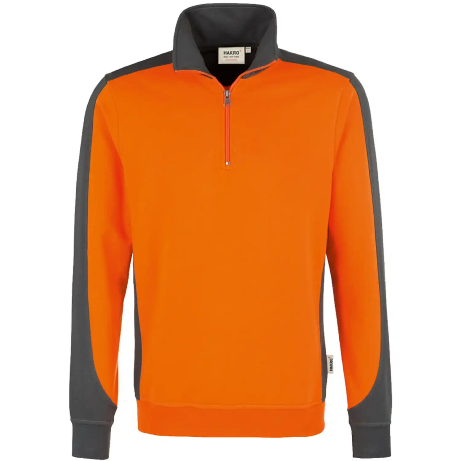 Zip-Sweatshirt Contrast "Performance" 476 in Orange, XL - Bild 1