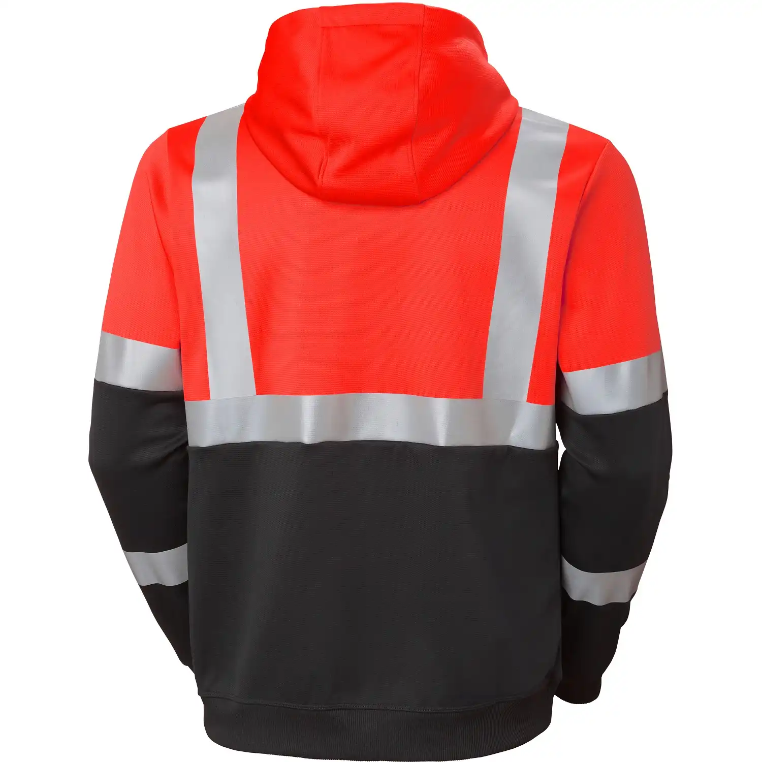 Warnschutz Kapuzen-Sweatjacke "ADDVIS" UV-Schutz in rot/schwarz, M - Thumbnail 2