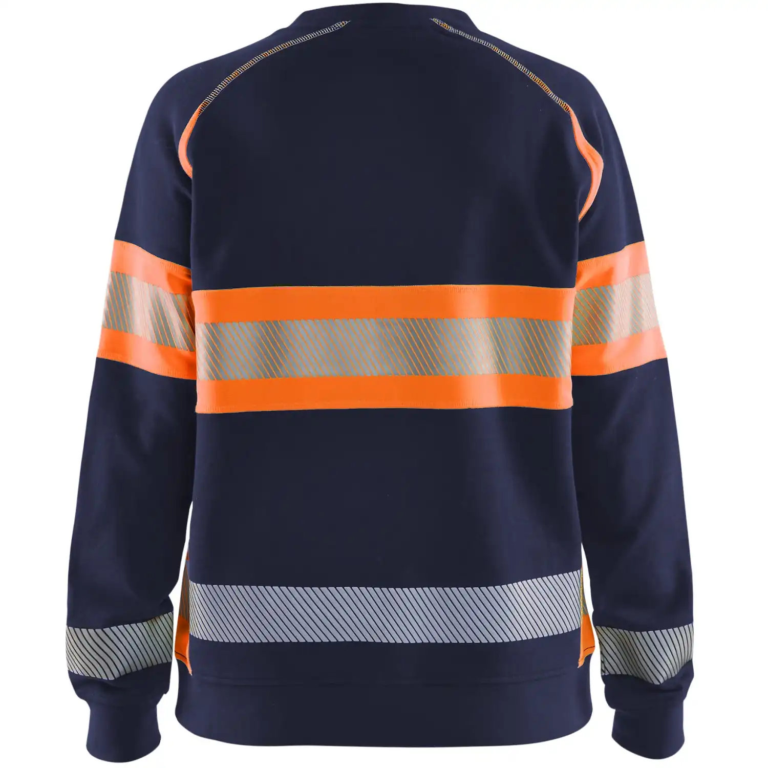 Damen Warnschutz Sweatshirt "3409" in marine/orange, S - Thumbnail 2