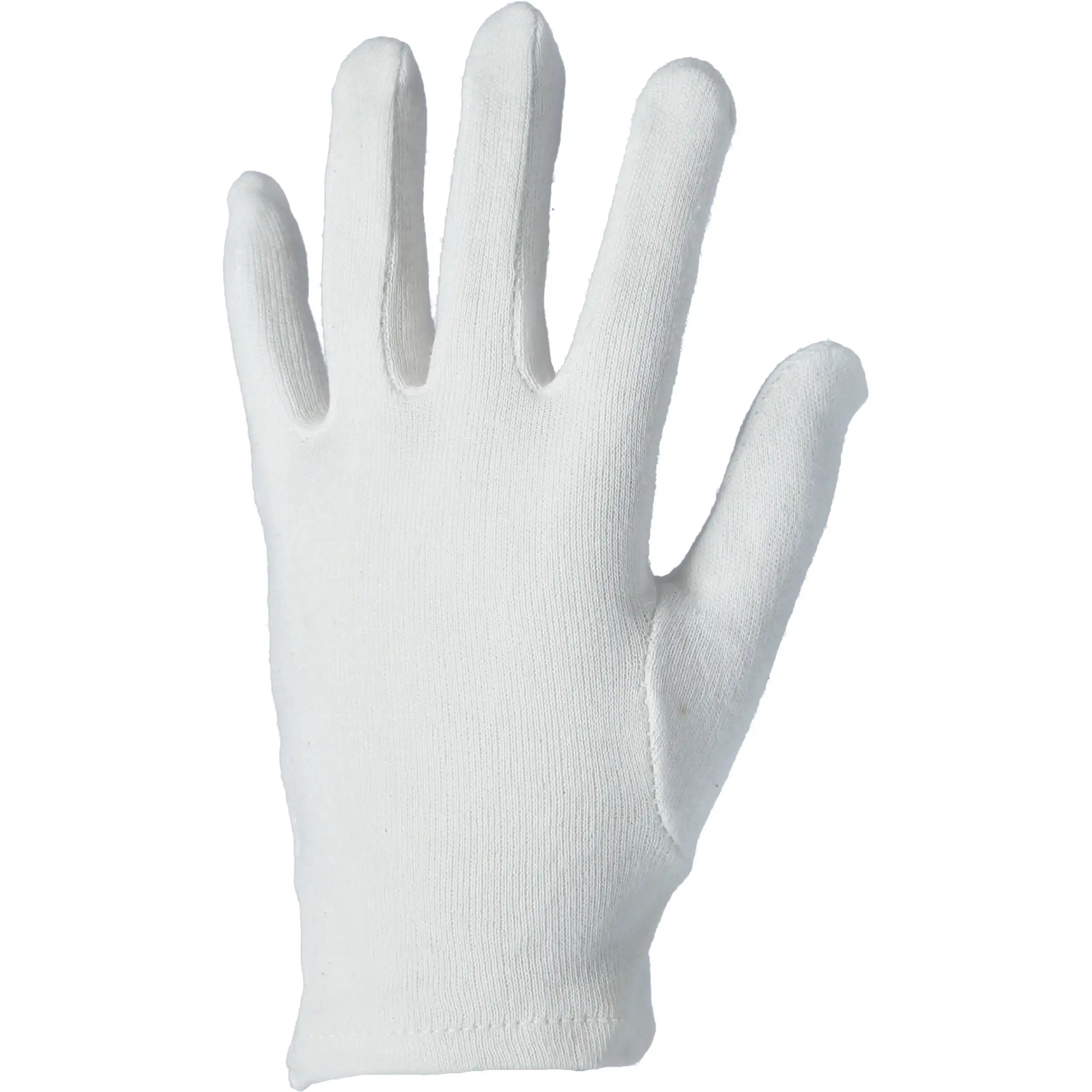 Baumwoll-Trikothandschuhe in weiß mit Schichtel, gedoppelt in 10 (XL) - Thumbnail 1