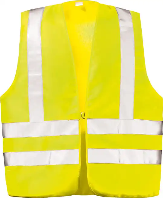 Mischgewebe-Warnweste "BASIC" Kl. 2 mit Schulterreflex in gelb, L - Bild 1