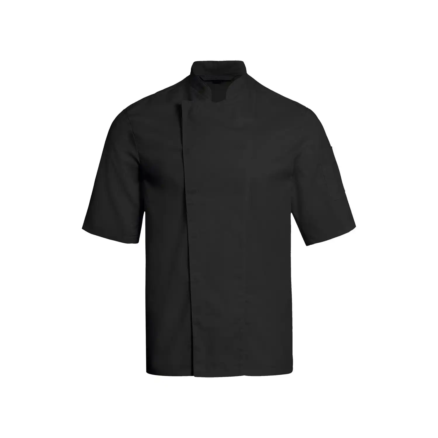 Herren kurzarm Kochjacke "5562" in schwarz, L - Thumbnail 1