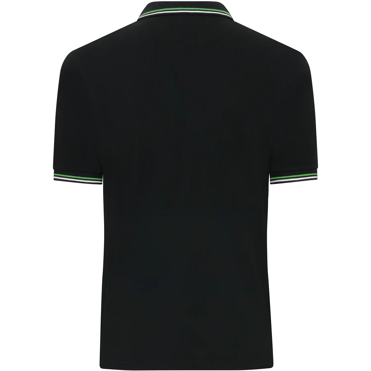 Polo-Shirt "JN1306" in black/white/lime-green, L - Thumbnail 2