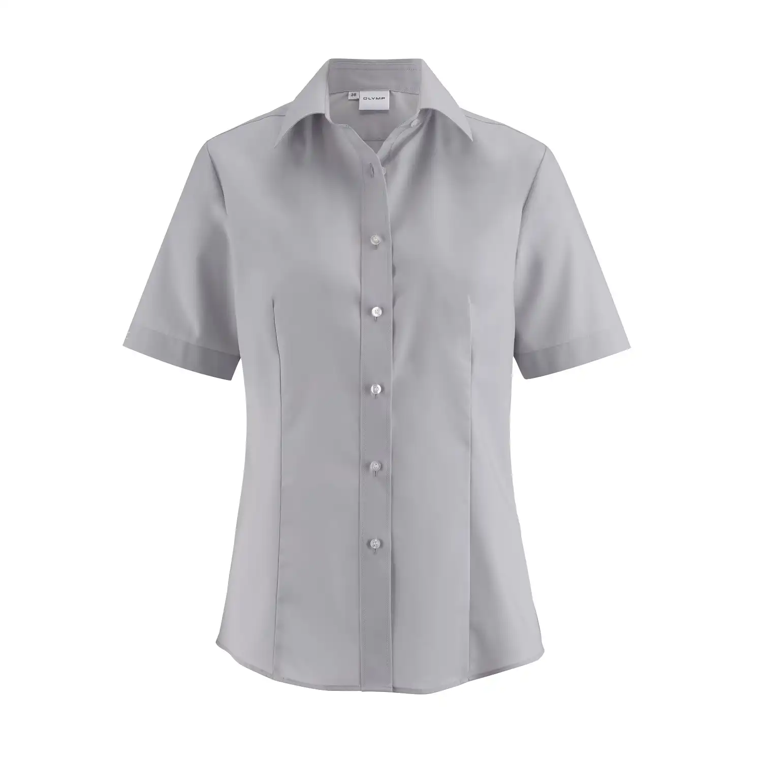 Bluse "TENDENZ Modell 12" kurzarm grau in 44 - Thumbnail 1