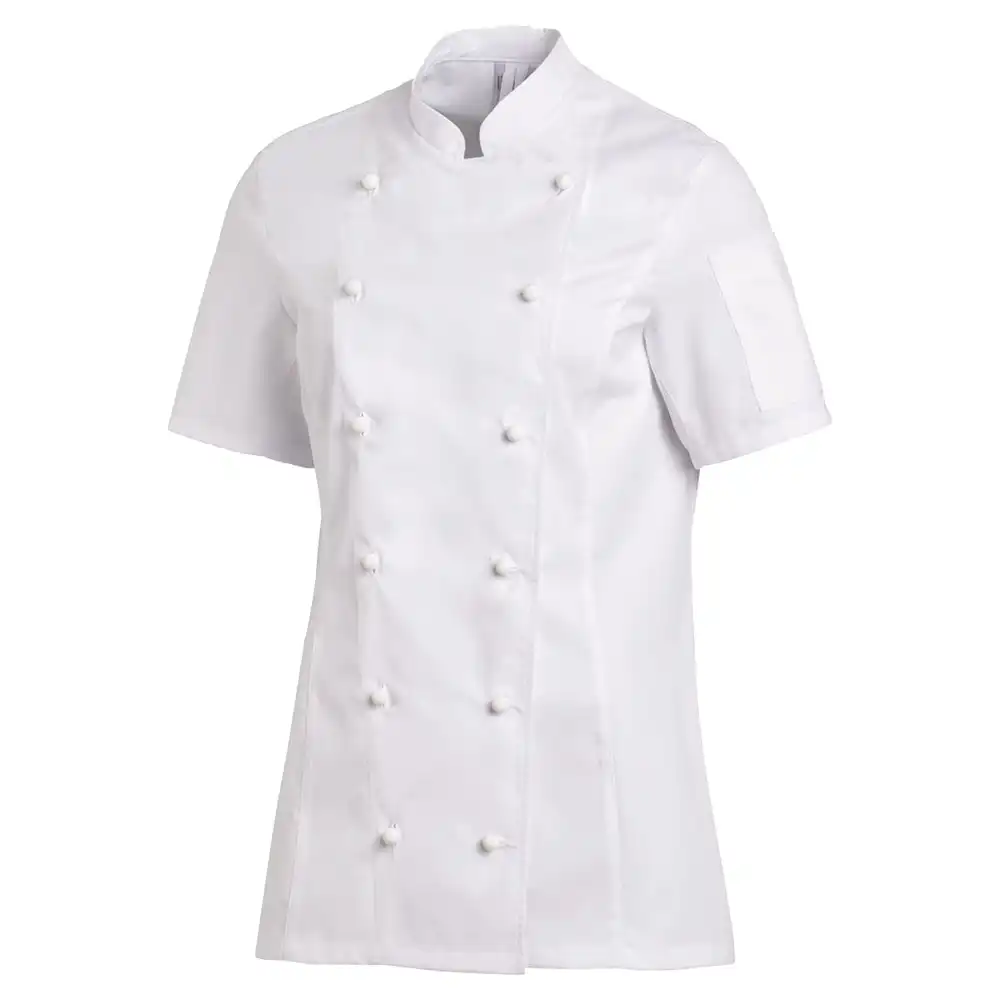 Damen-Kochjacke Halbarm "08/2519" in 40, Weiß - Bild 1