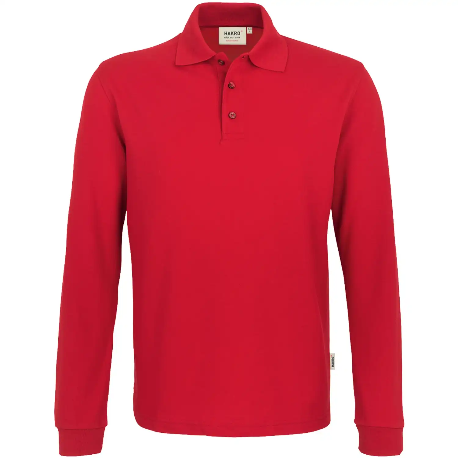 Longsleeve-Poloshirt "PERFORMANCE" 815 in Rot, L - Bild 1