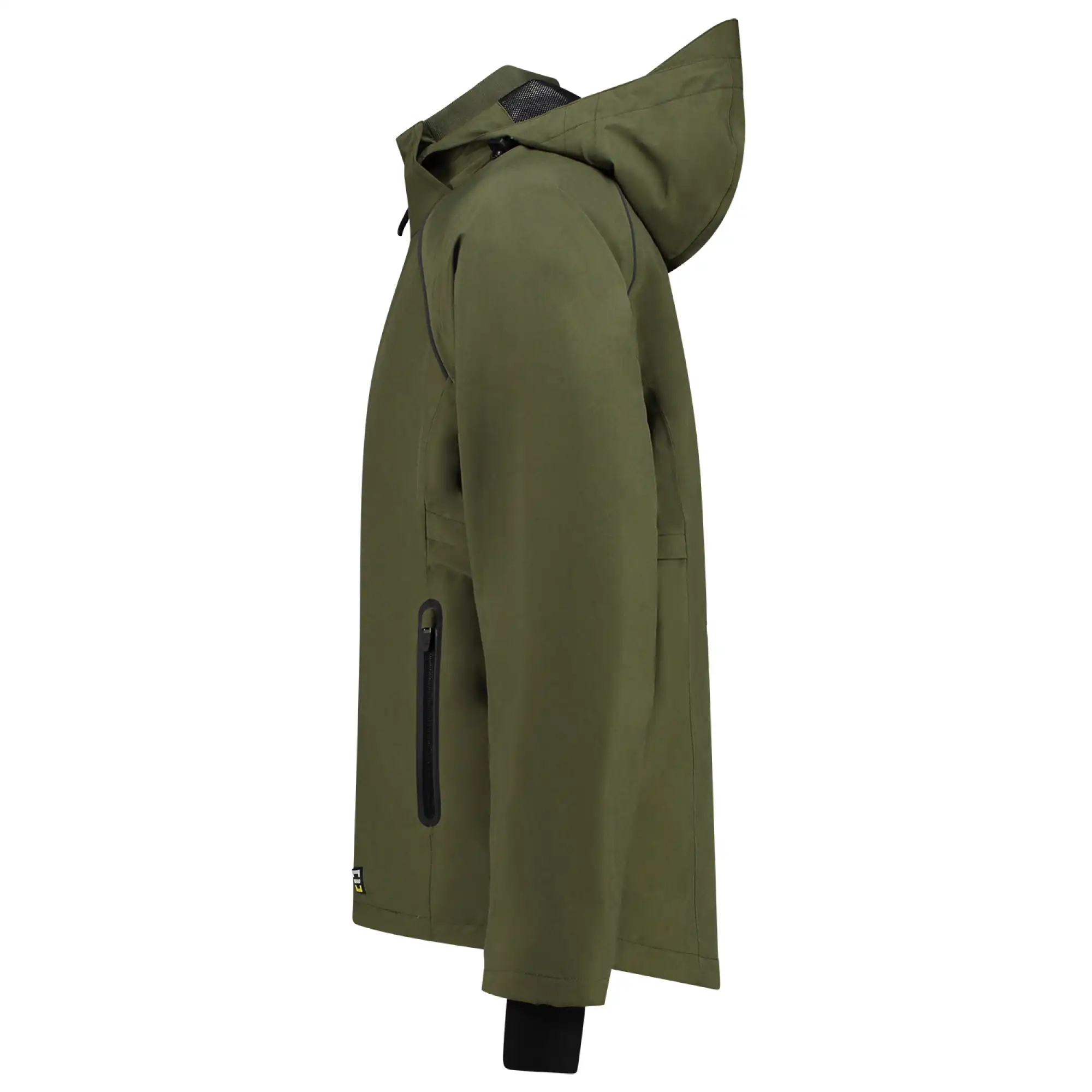 Hardshell Regenjacke "402018" Workwear in army, L - Thumbnail 3