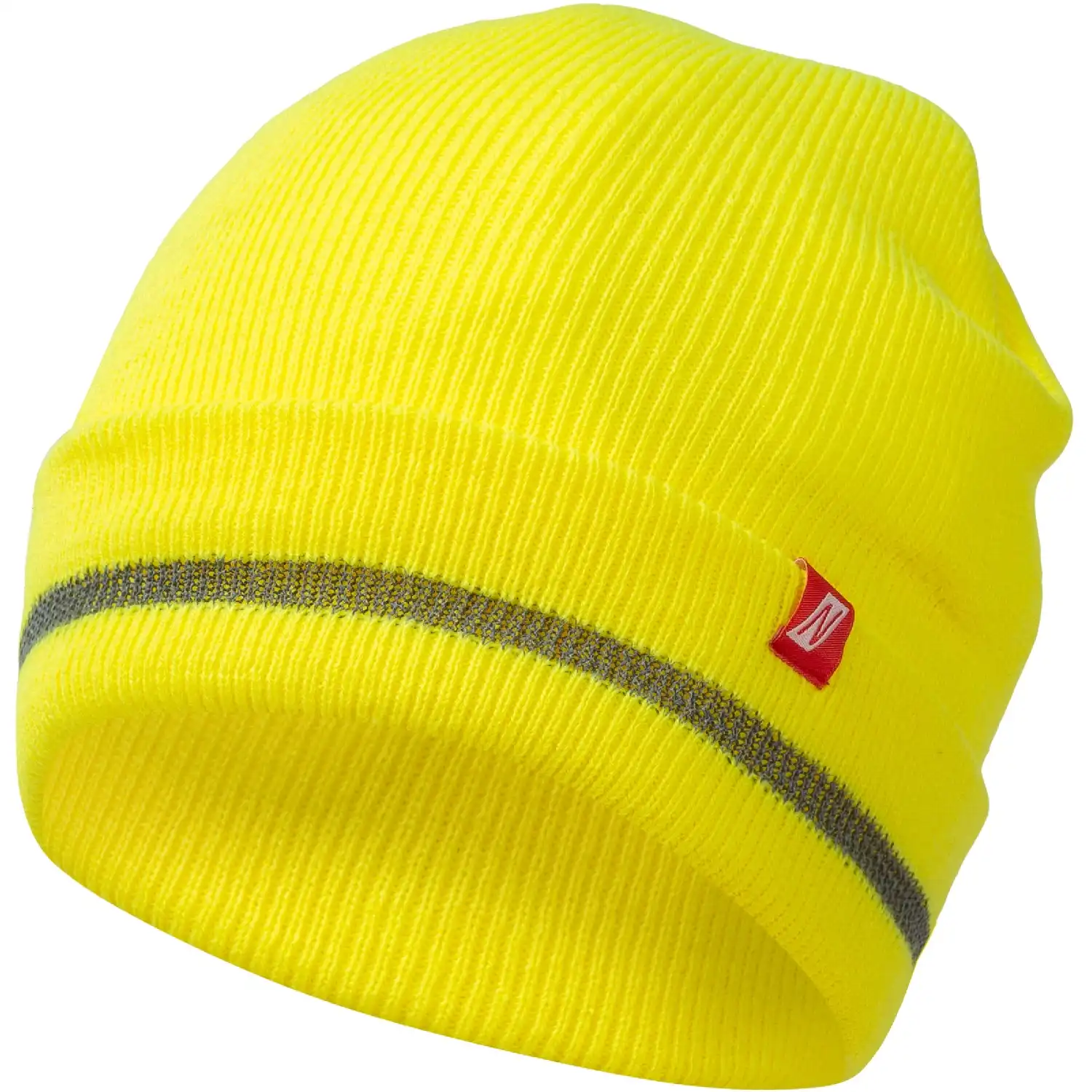 Kinder Strickmütze "730KIDS" mit Reflexstreifen gelb - Thumbnail 1