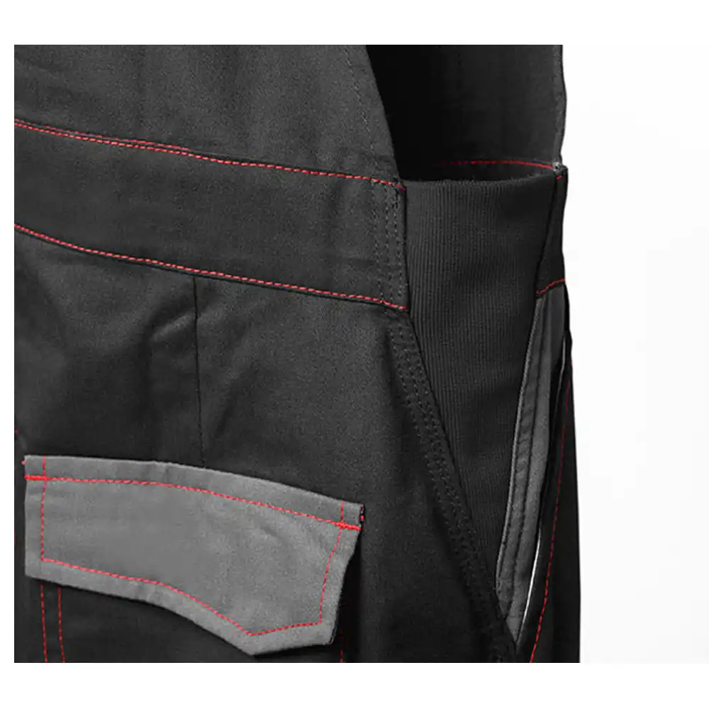 Latzhose Twill "BEVEREN / ANDERLECHT / ZULTE"   in schwarz/grau, 42 - Thumbnail 3