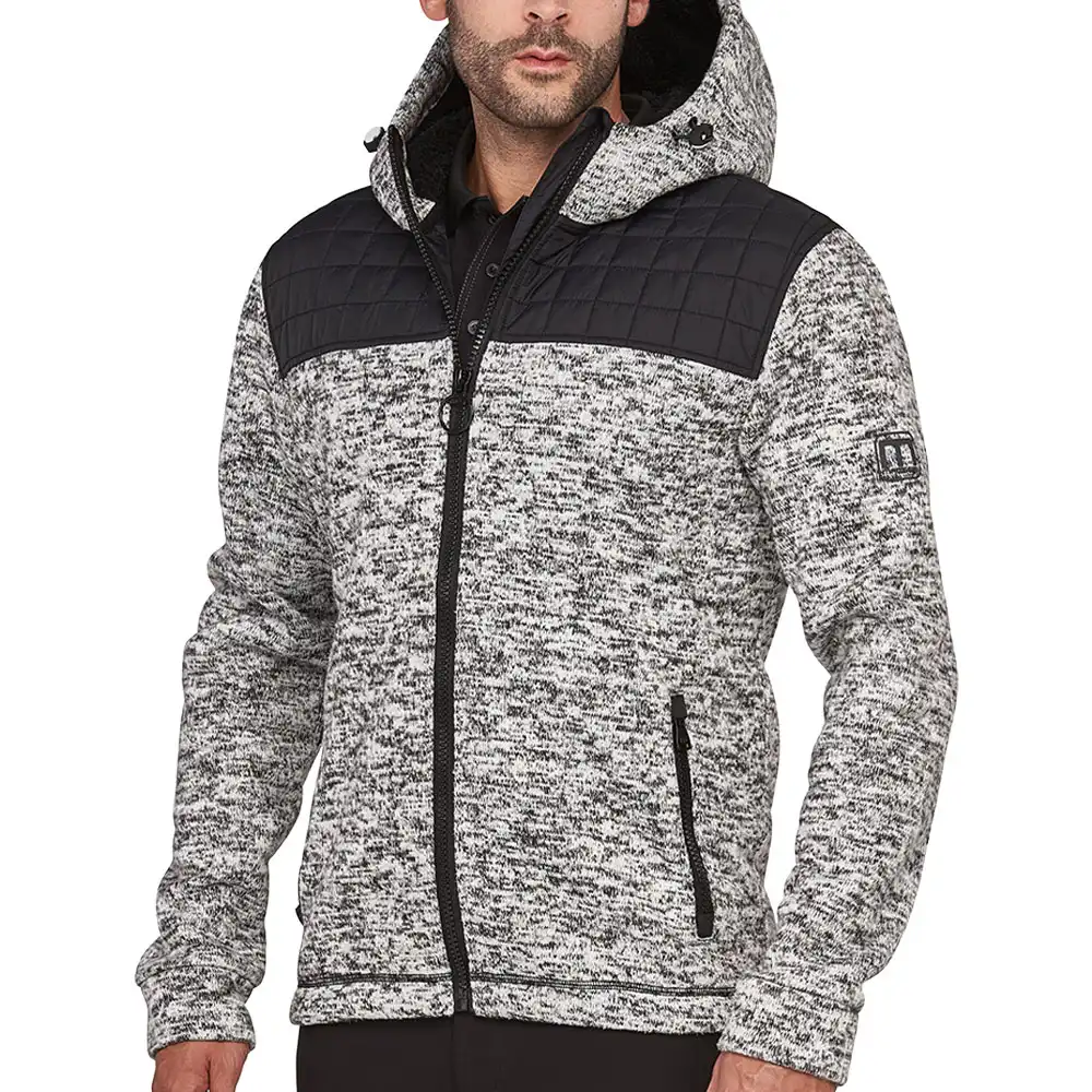 Strickjacke "RIPTIDE HYBRID" in schwarz/weiß, 5XL - Bild 1