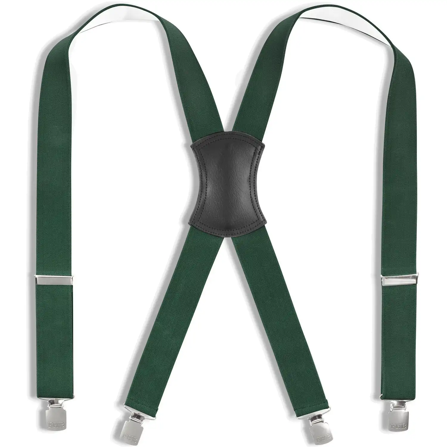 Hosenträger mit Stahlclipsen "ACHIM" 120cm in grün - Bild 1
