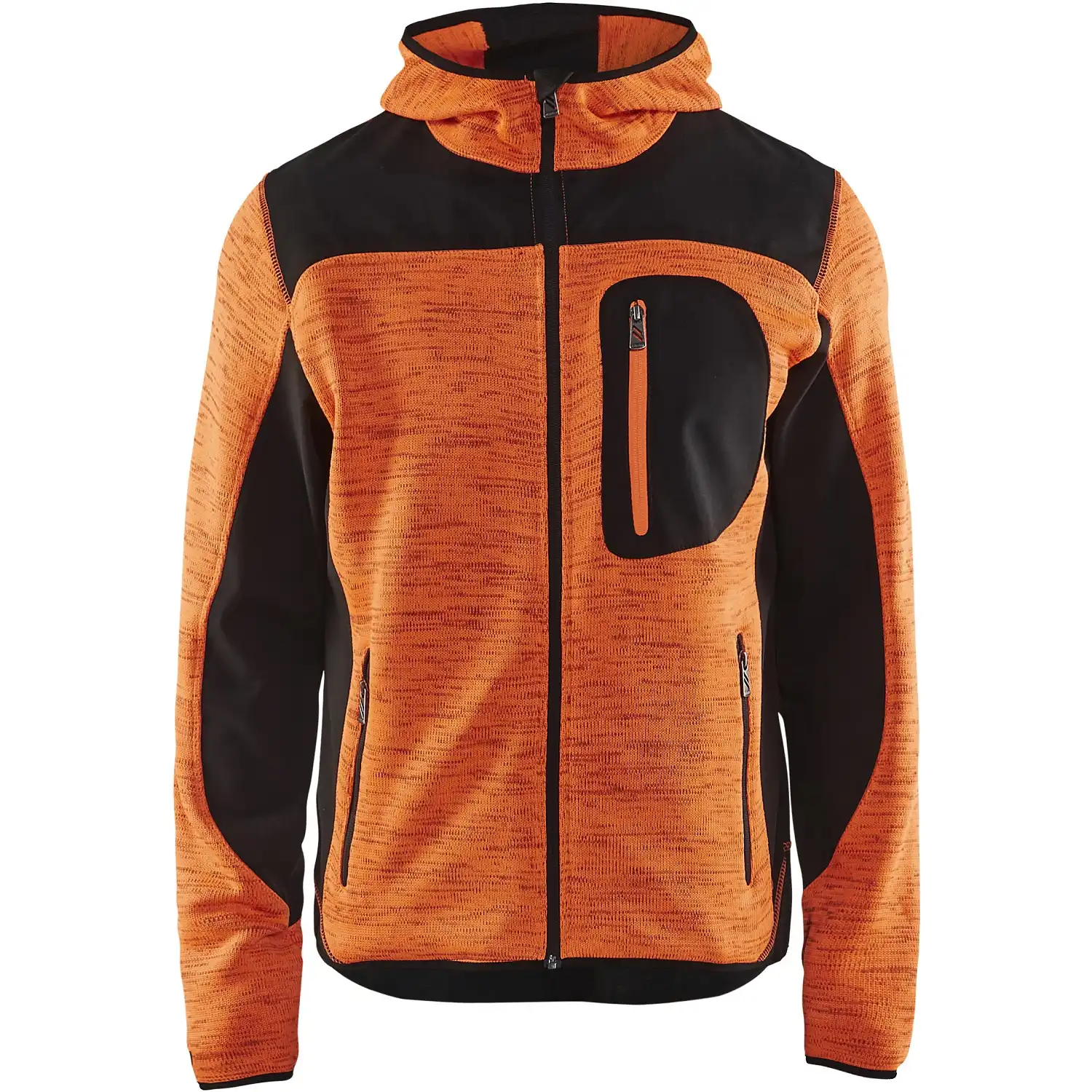Strickjacke "4930" mit Softshell in 259 orange/schwarz, XXL - Thumbnail 1