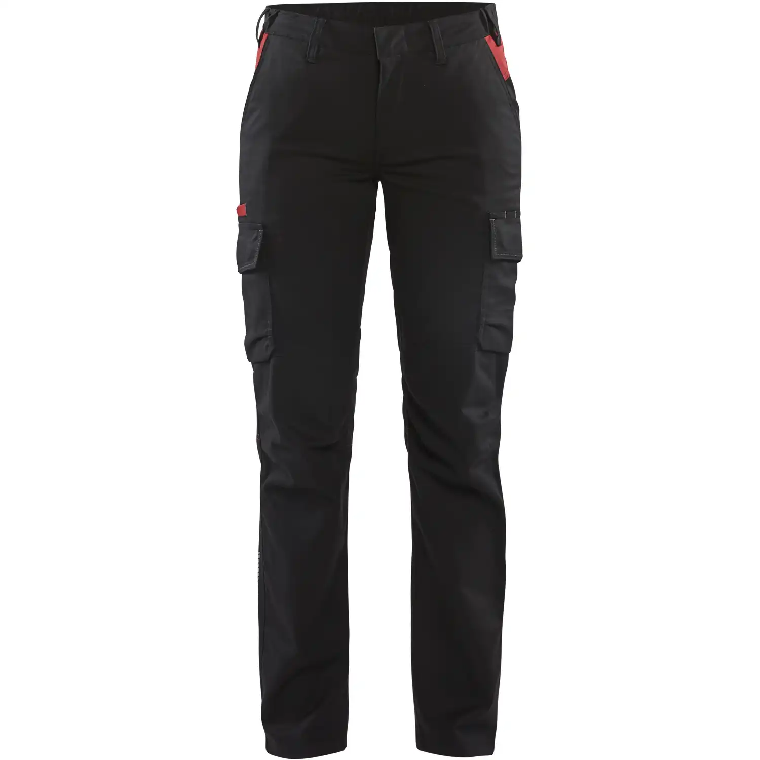 Damen Stretch Bundhose "7144" Industrie in schwarz/rot, C32 - Thumbnail 1