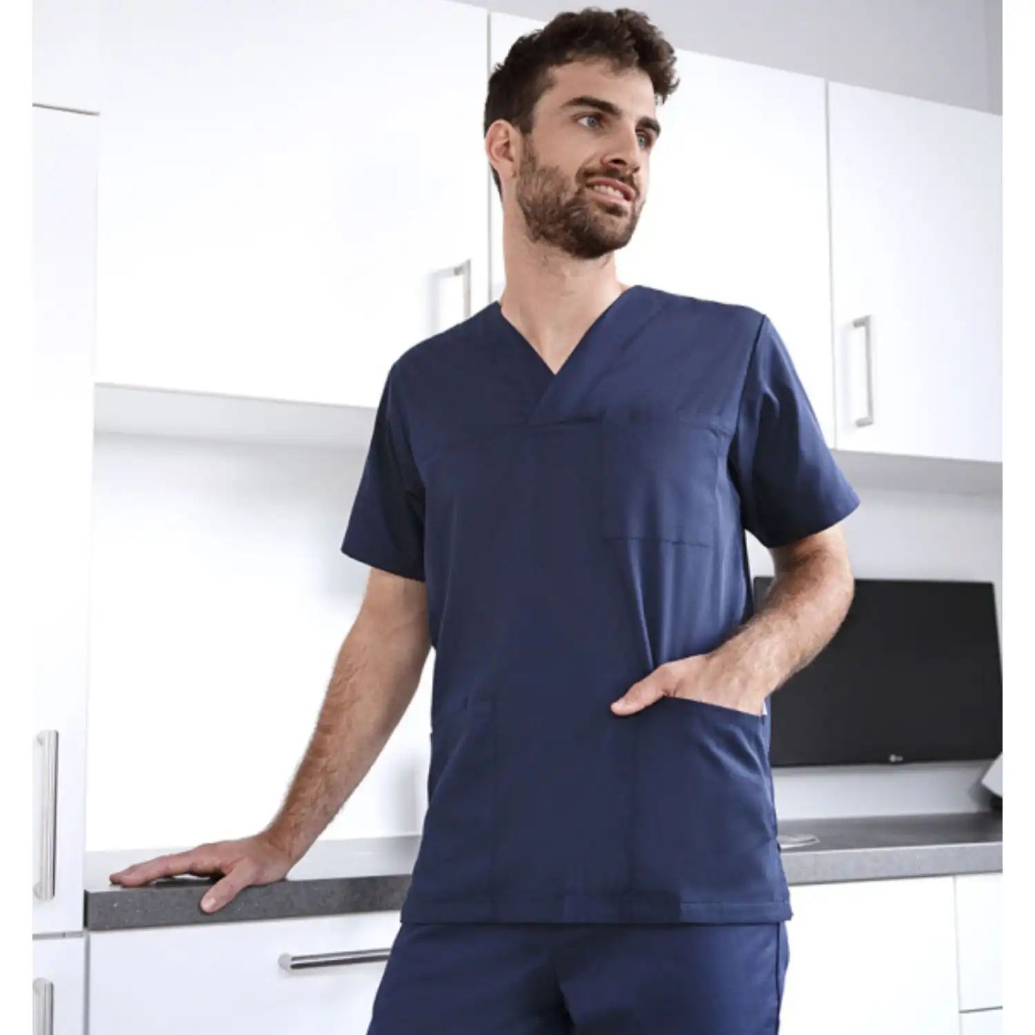 Herren Schlupfkasack Essential "KS 65" in marine, L - Thumbnail 7