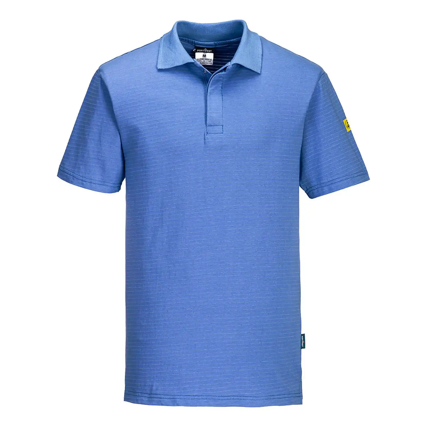 ESD Antistatik Polo-Shirt "AS21" in hellblau, XS - Thumbnail 1