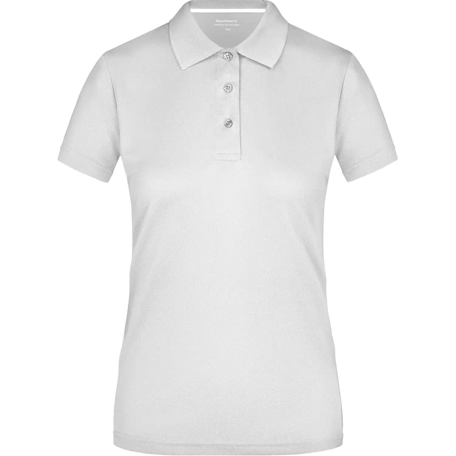 Damen Polo-Shirt High Performance "JN411" in white, L - Bild 1