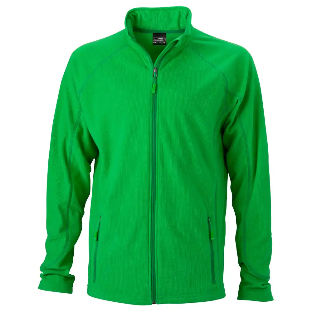 Structure Fleecejacke "JN597" in grün, L - Bild 1