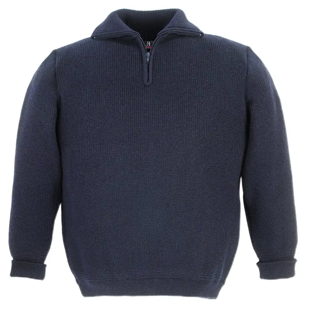 Seemanns Woll-Troyer "HINNERK" in marine, 3XL - Thumbnail 1
