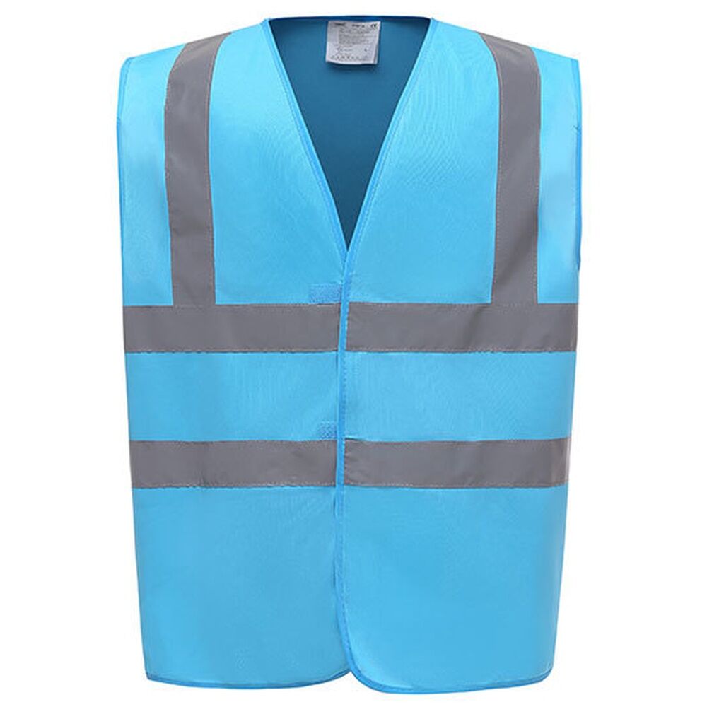 Warnschutz-Weste High-Vis 2-Bands "YK100" in sapphire, XL - Bild 1