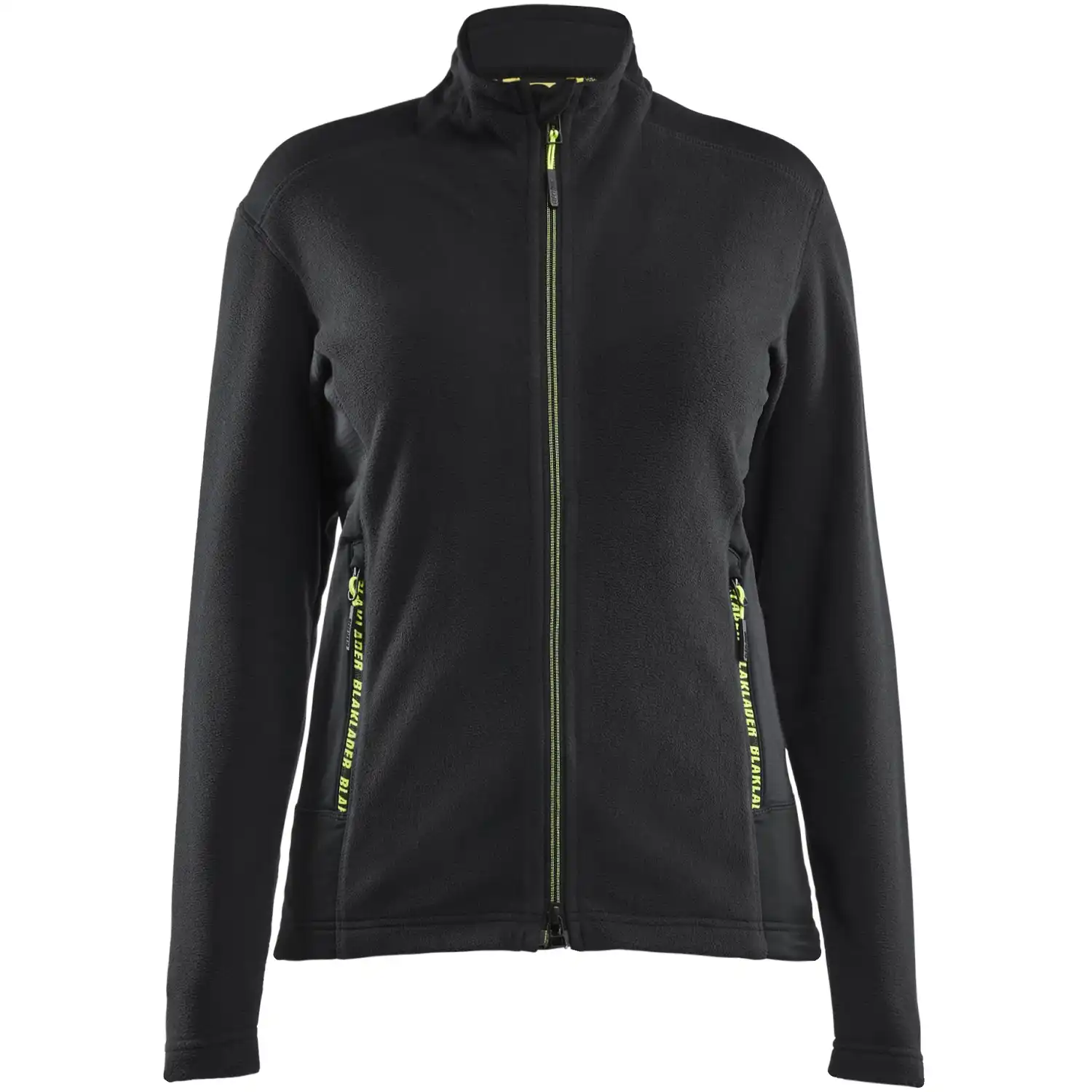 Damen Microfleecejacke "4766" Unite in schwarz/gelb, 3XL - Thumbnail 1