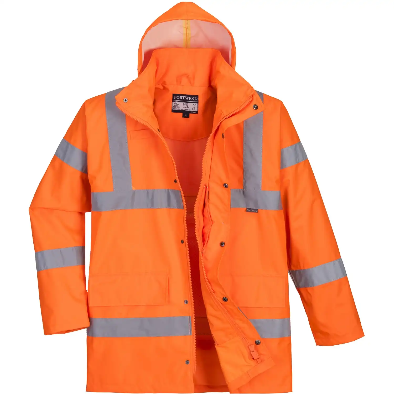Warnschutz Regenjacke "RT60" Bahn in Orange, L - Bild 1