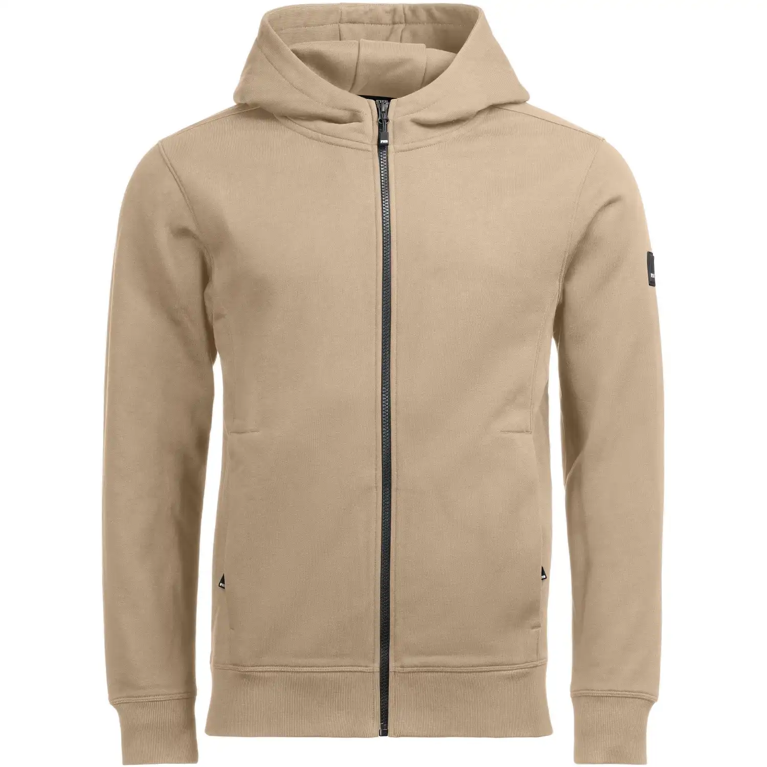 Kapuzen-Sweatjacke "QUENTIN" in beige, L - Thumbnail 1