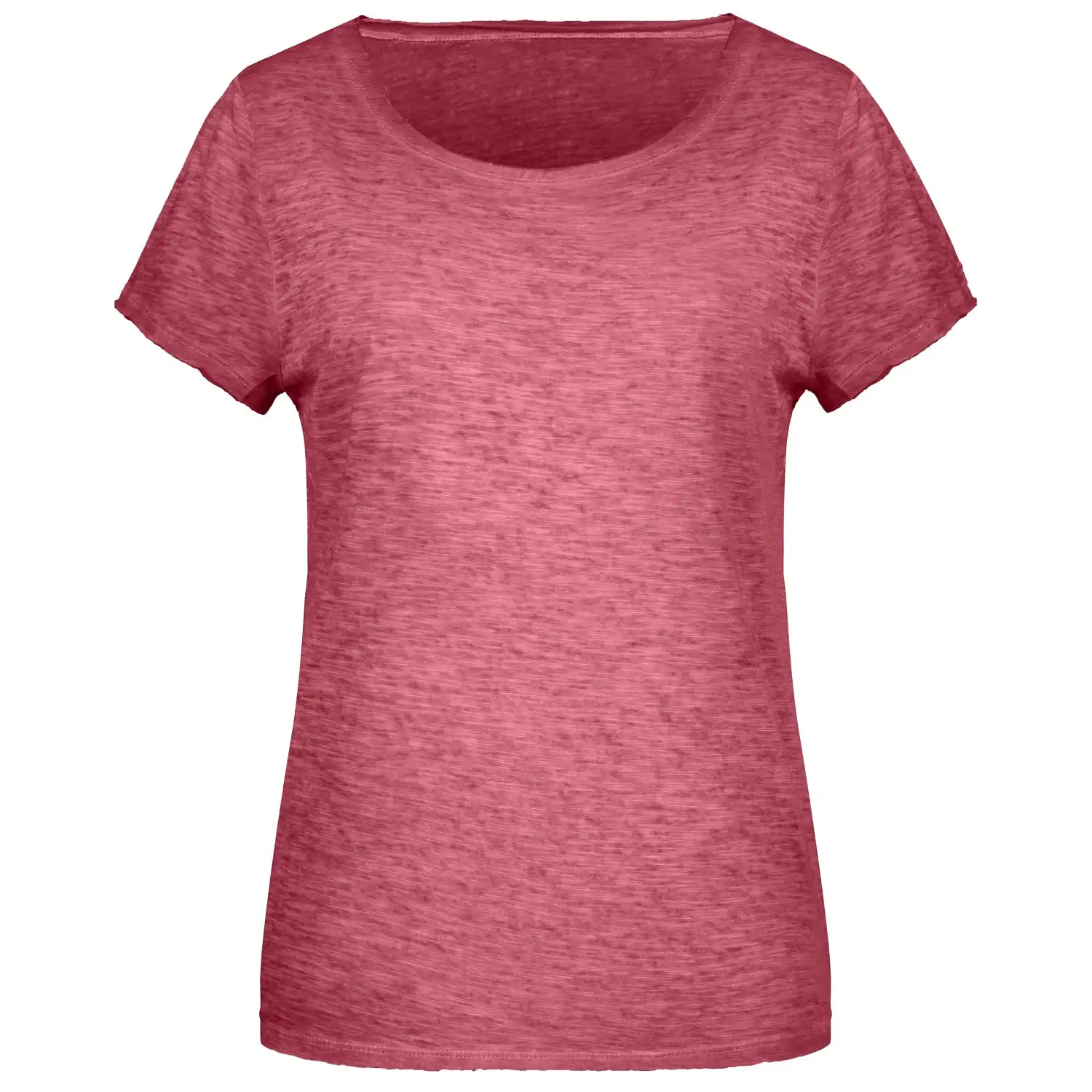 Damen Slub T-Shirt "8015" in chili, M - Bild 1