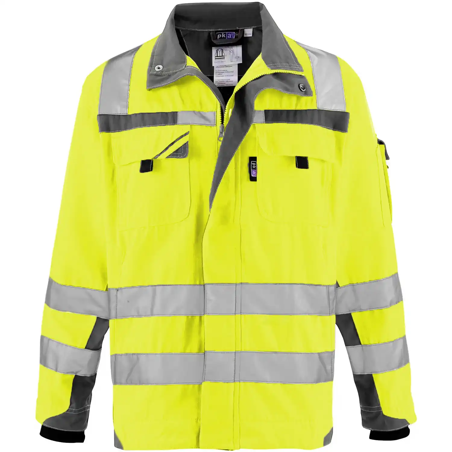 Warnschutz Blousonjacke "WABJ" in gelb/grau, L - Thumbnail 1