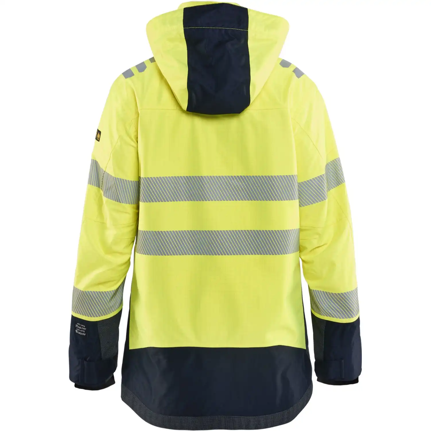Damen Multinorm Regenparka "4449" gelb/marine in 3XL - Thumbnail 2