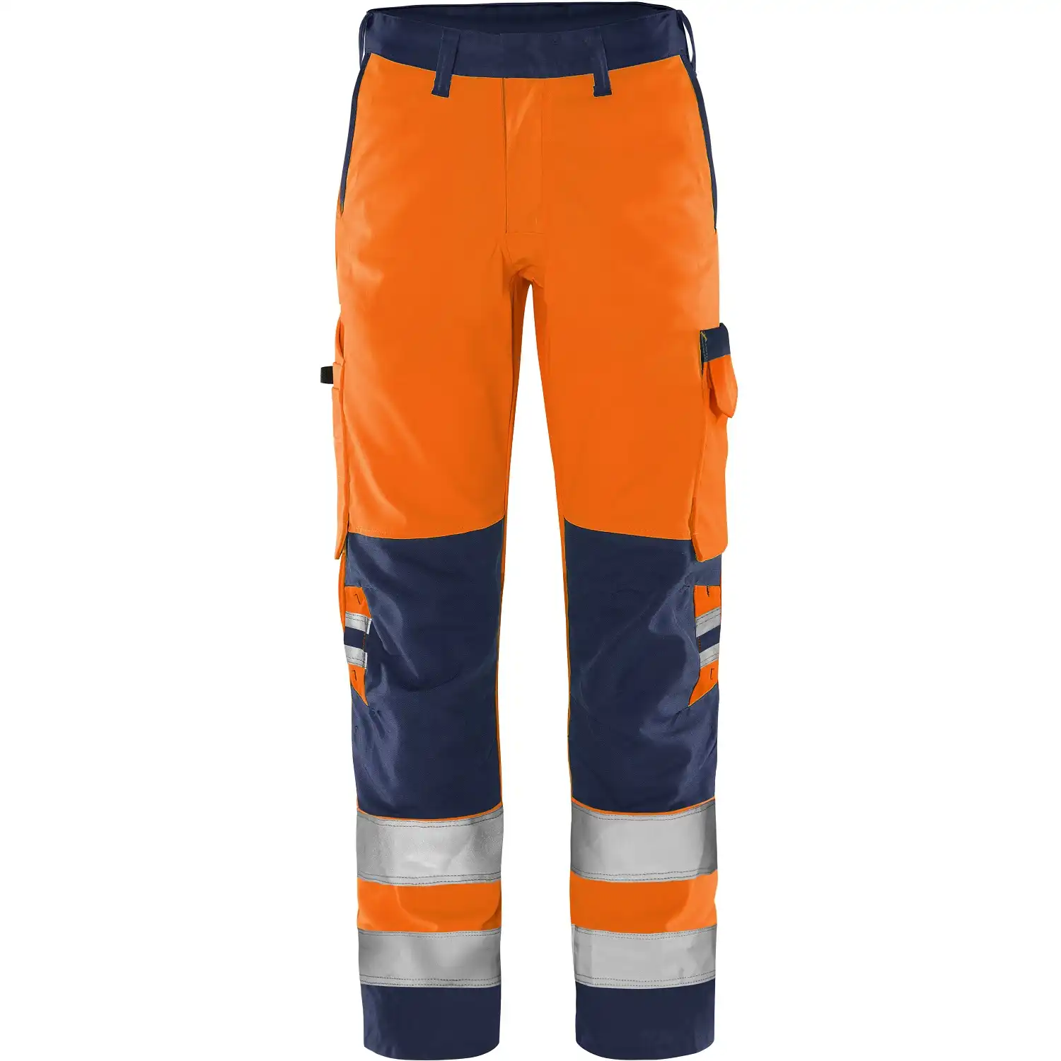 Warnschutz Bundhose Kl. 2 "2651 GPLU" Green Trofta in orange/marine, C44 - Thumbnail 1