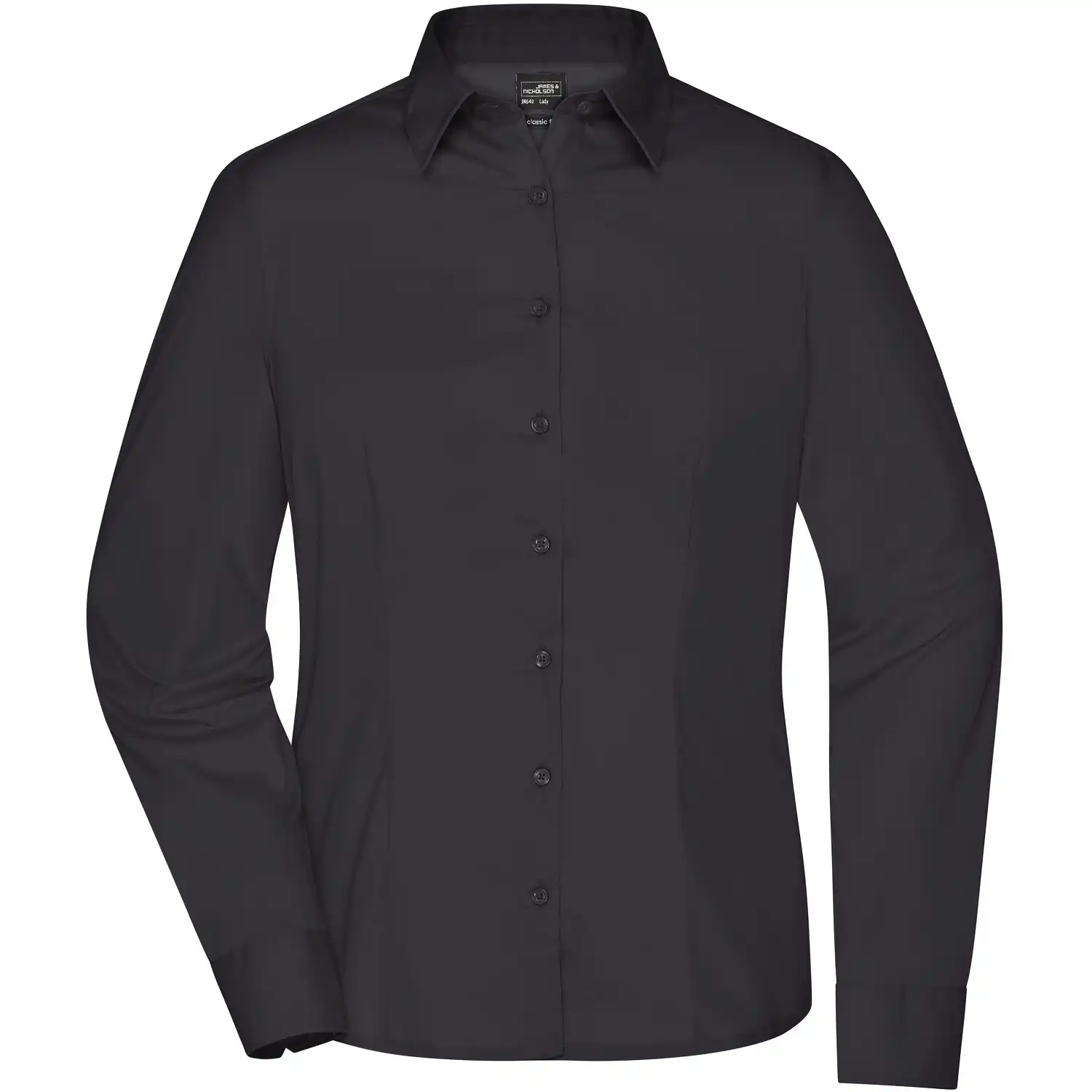 Damen Business Bluse "JN641" in black, L - Thumbnail 1
