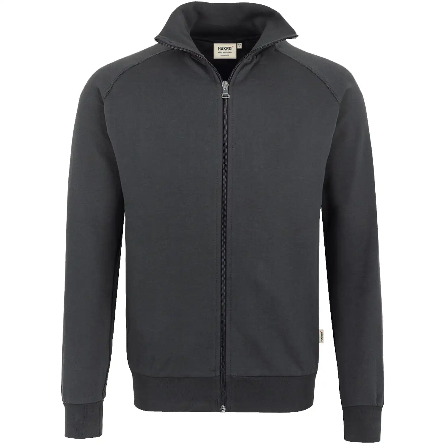Sweatjacke "COLLEGE" 606 mit Reißverschluss in anthrazit, 3XL - Bild 1