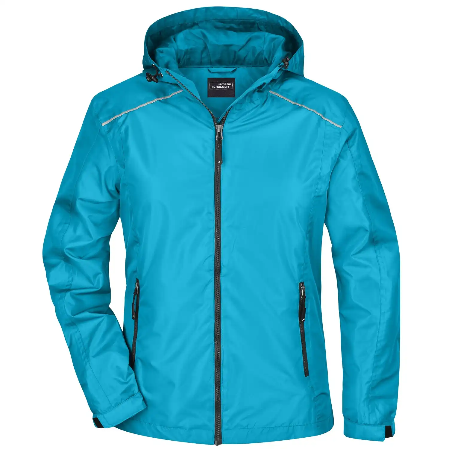 Damen Regenjacke "JN1117" in turquoise/iron-grey, M - Thumbnail 1