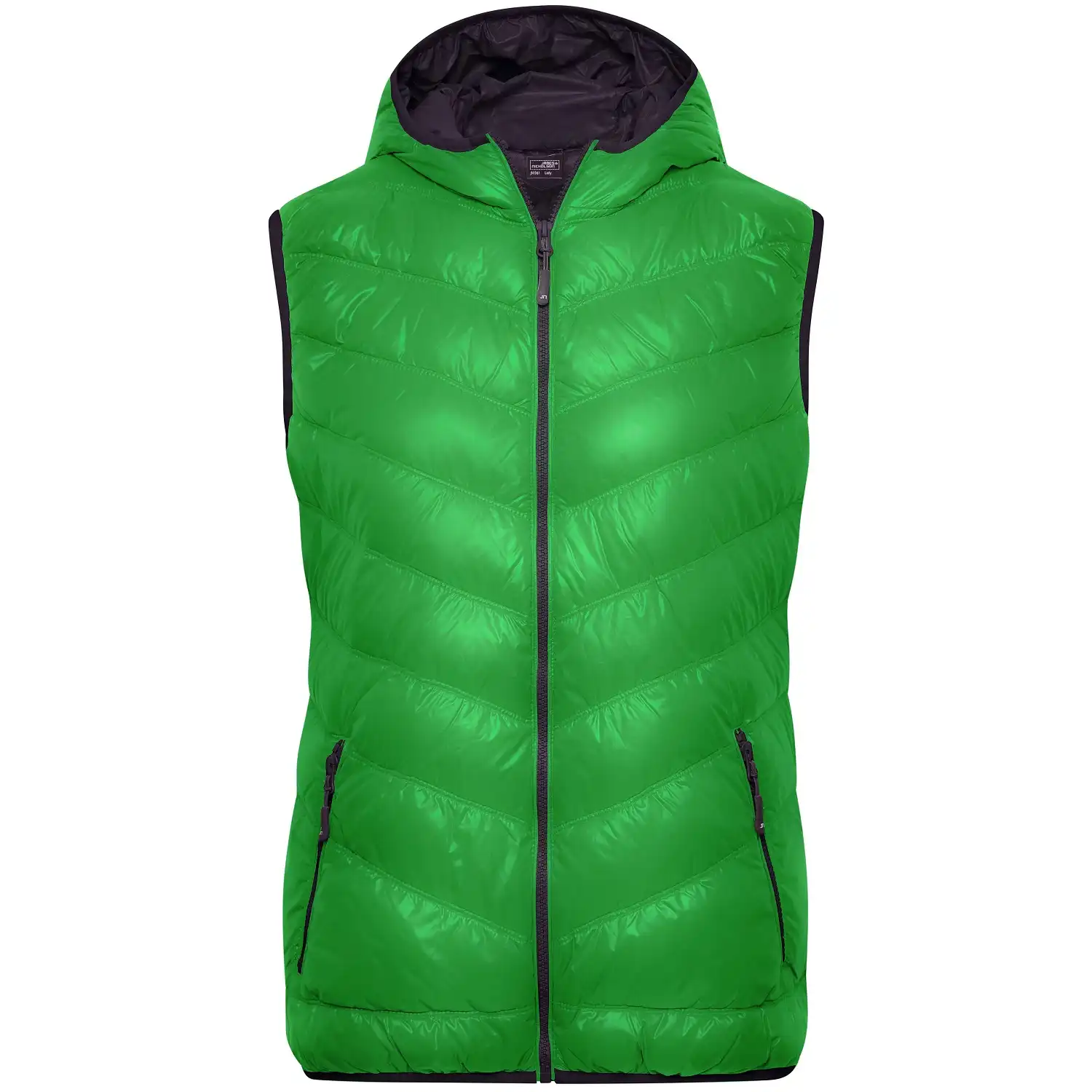 Ultraleichte Damen Daunenweste "JN1061" in green/carbon, S - Thumbnail 1