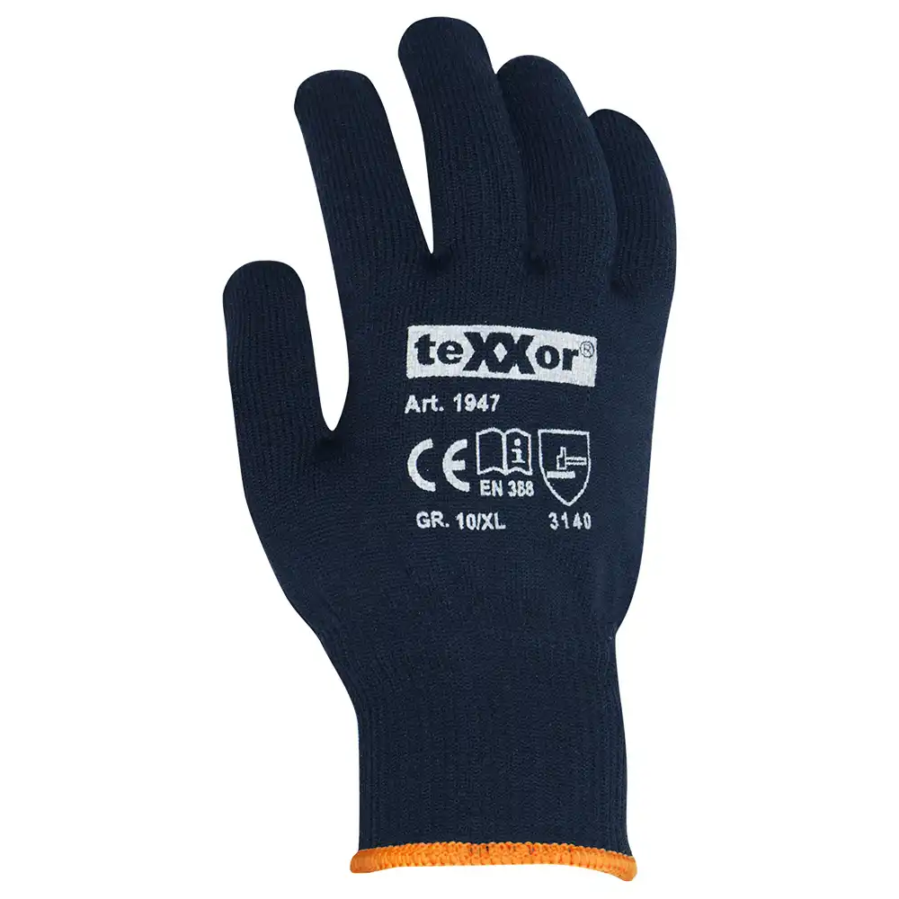 Baumwoll/Nylon-Strickhandschuhe "1947" m. Noppen in 9 (L) - Bild 1