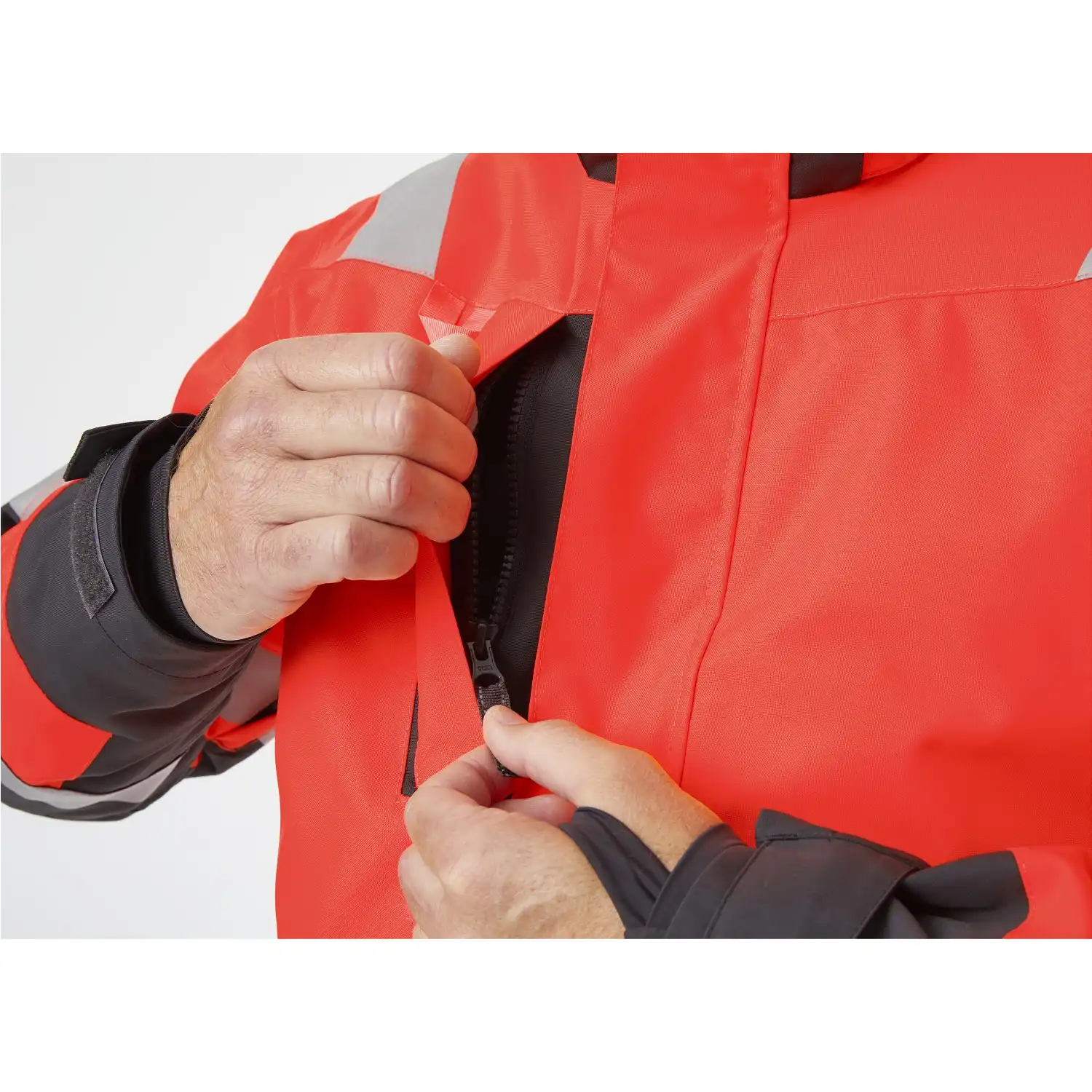 Warnschutz Winterjacke "ALNA 2.0" in rot/schwarz, XS - Thumbnail 4