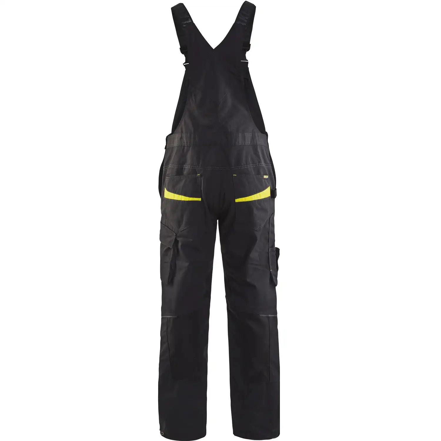 Stretch Latzhose "2695" in schwarz/gelb, C44 - Thumbnail 2