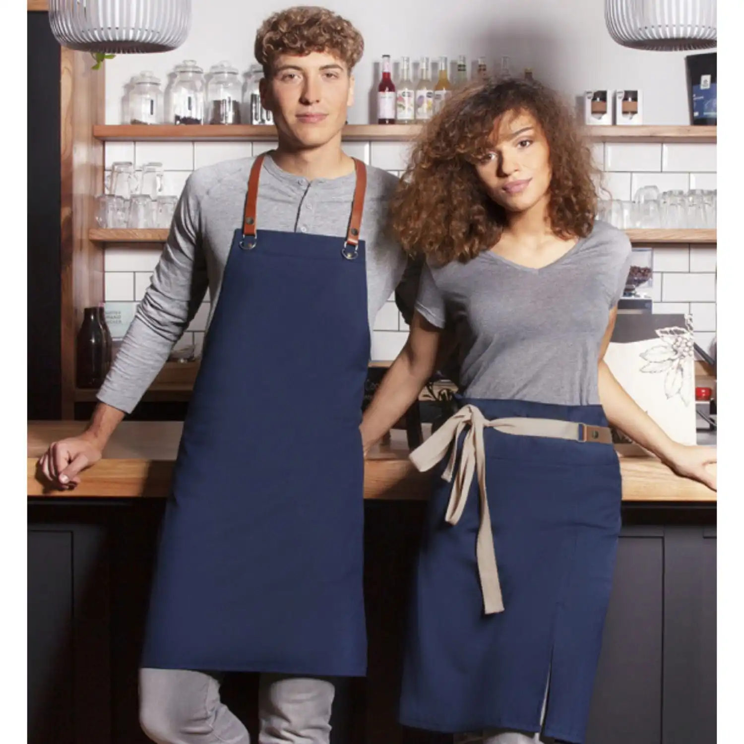 Latzschürze Green-Generation "LS 37" in stahlblau - Thumbnail 5