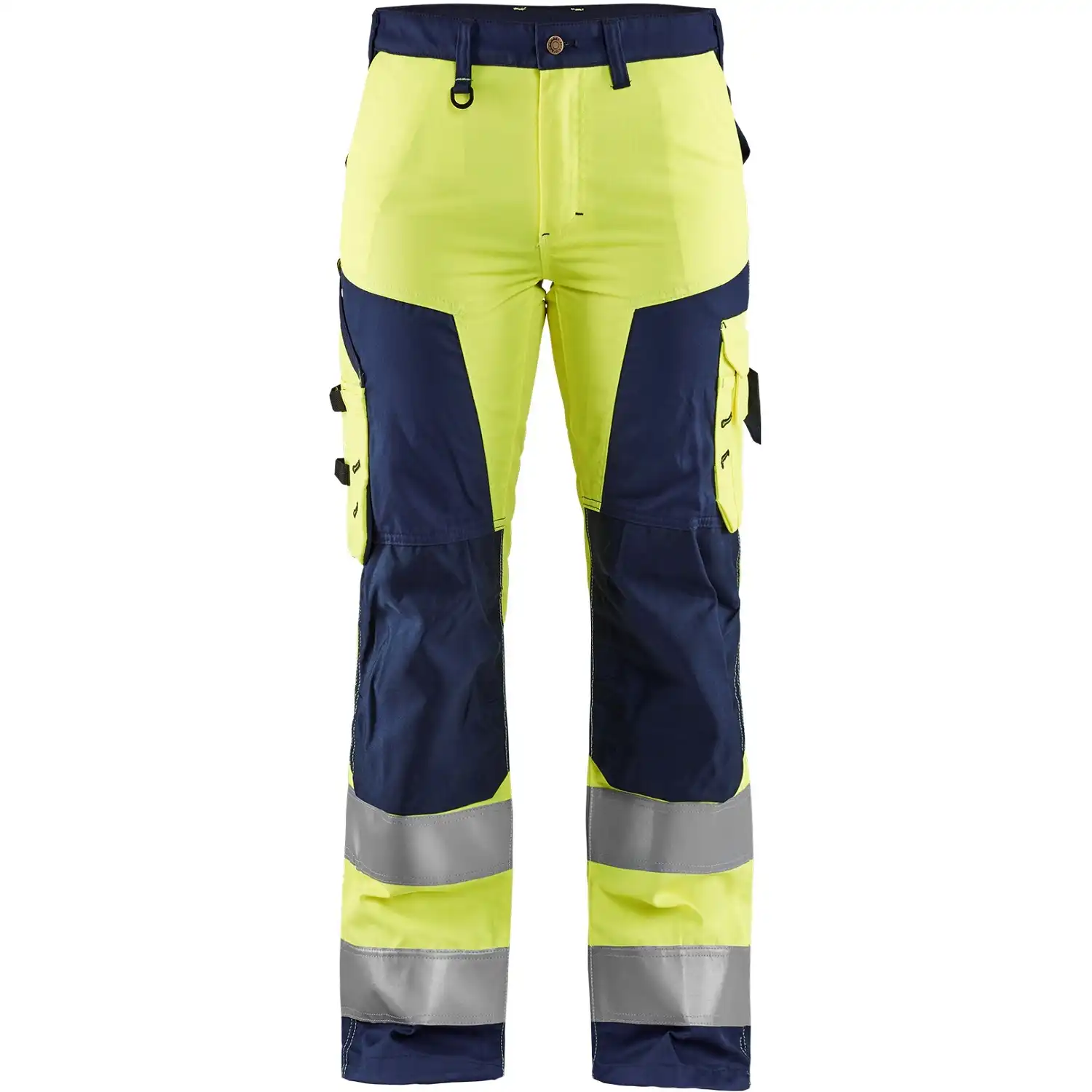 Damen Warnschutz-Bundhose "7155" in gelb/marine, 34 - Thumbnail 1